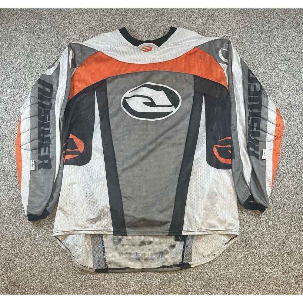 Answer Racing‎ MX Jersey Orange White Black Motocross Dirt Bike Offroad Size L